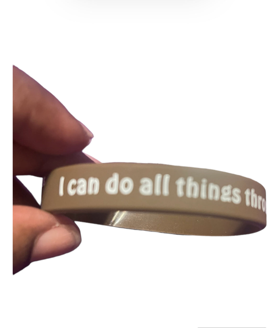 Philippians 4:13 rubber bracelet